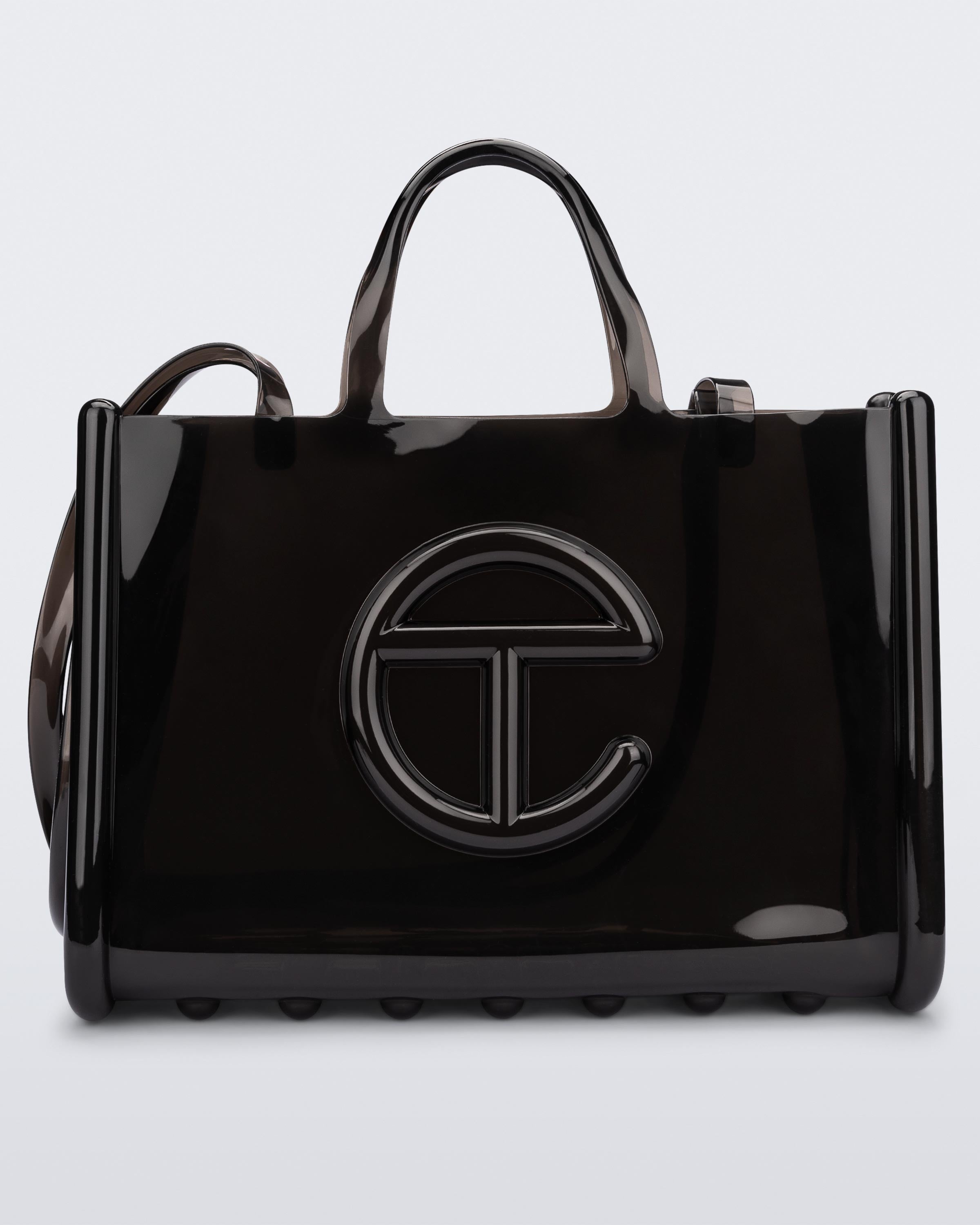 Melissa Large Jelly Shopper Bag + Telfar - Clear Black