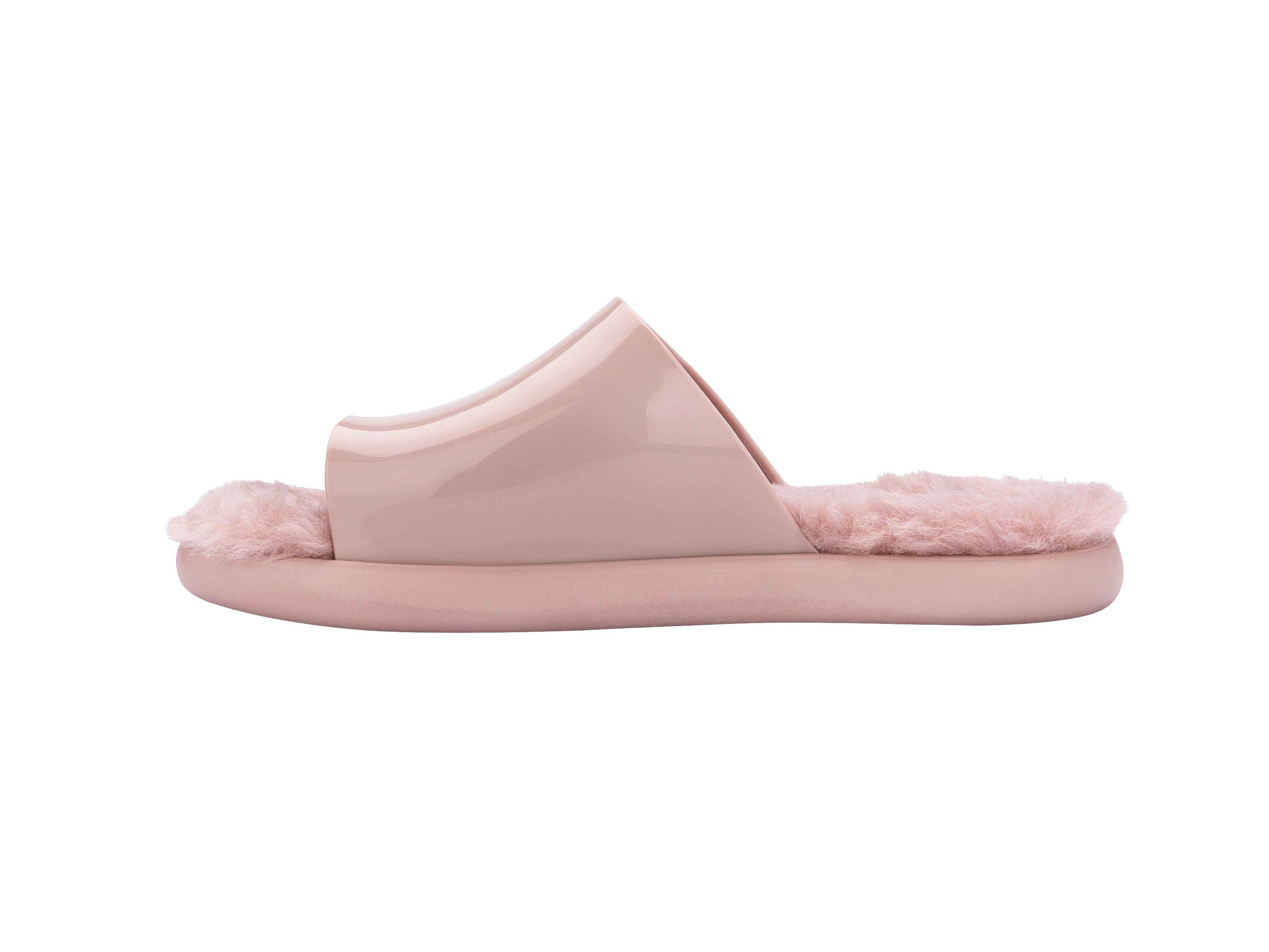 Claquette Fluffy Slide - Rose