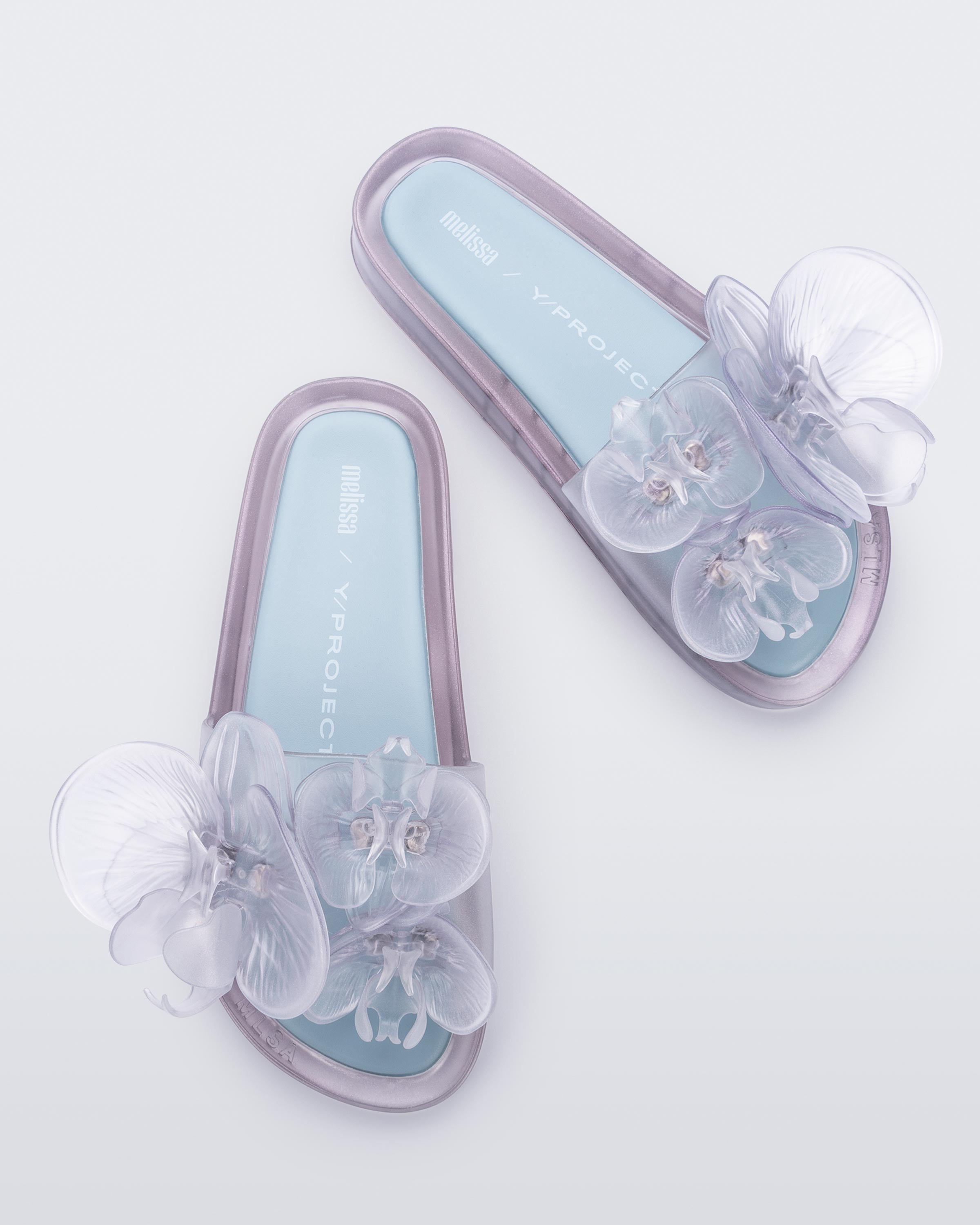 Melissa Beach Slide Flowers x Y Project - Clear