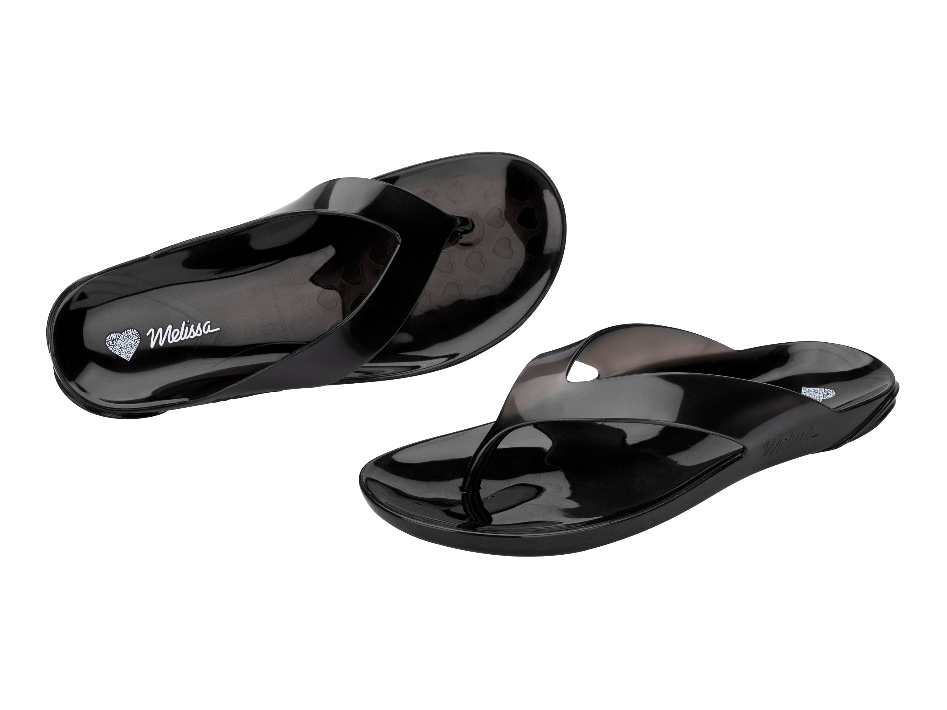 The Real Jelly Flip Flop - Clear Black