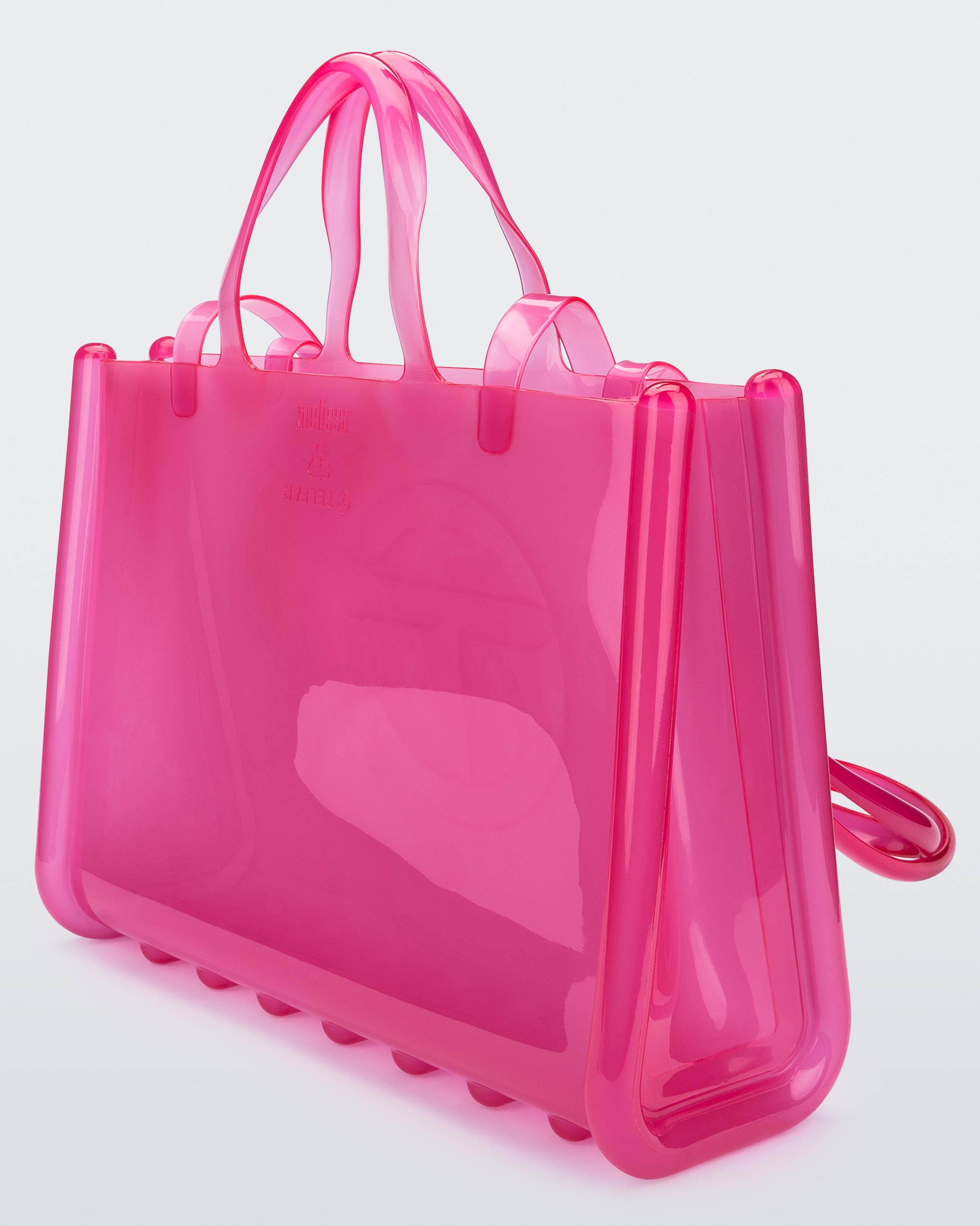 Melissa Large Jelly Shopper Bag + Telfar - Clear Pink