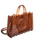 Melissa Large Jelly Shopper Bag + Telfar - Clear Brown