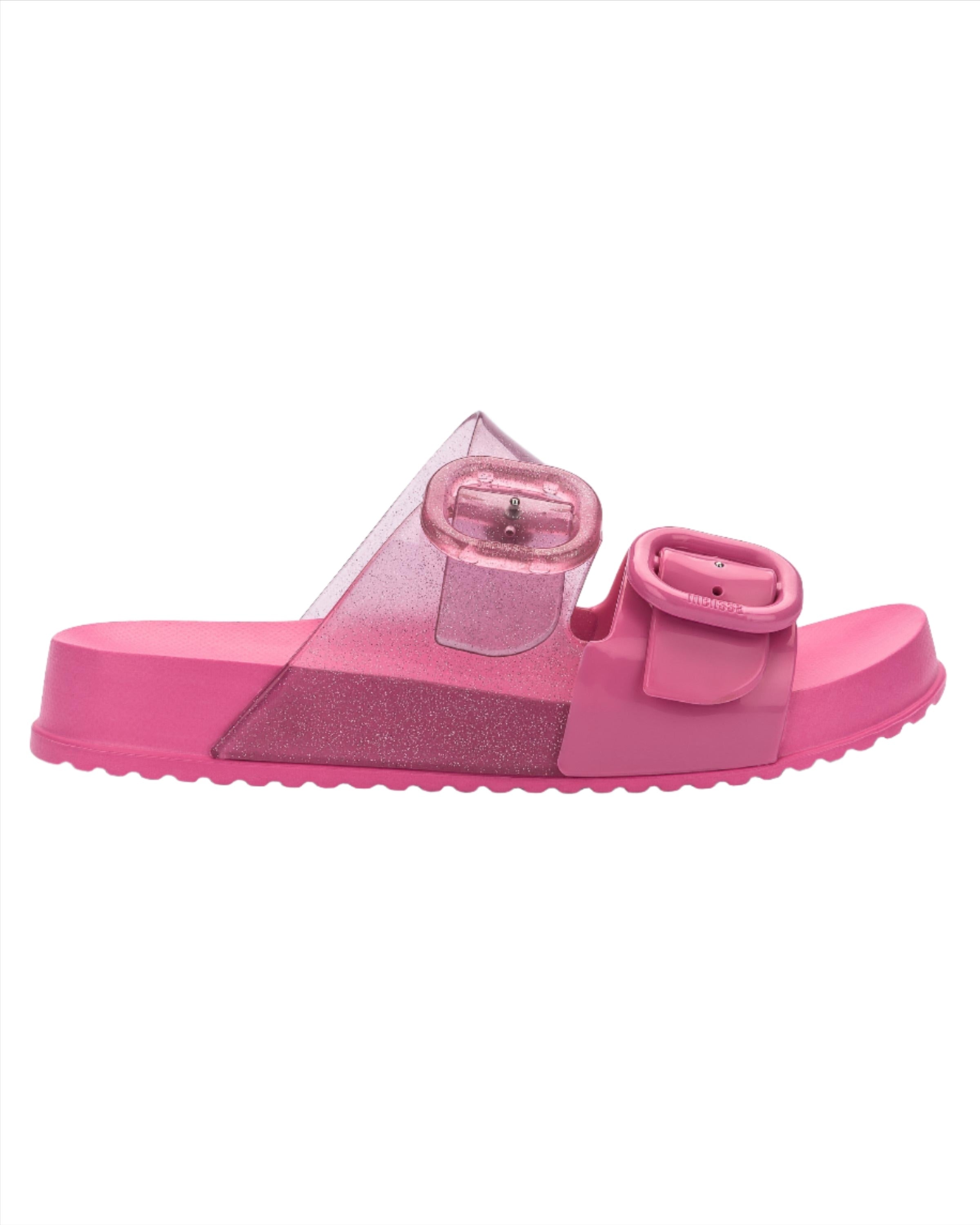 Mini Melissa Cozy Slide - Pink/Glitter