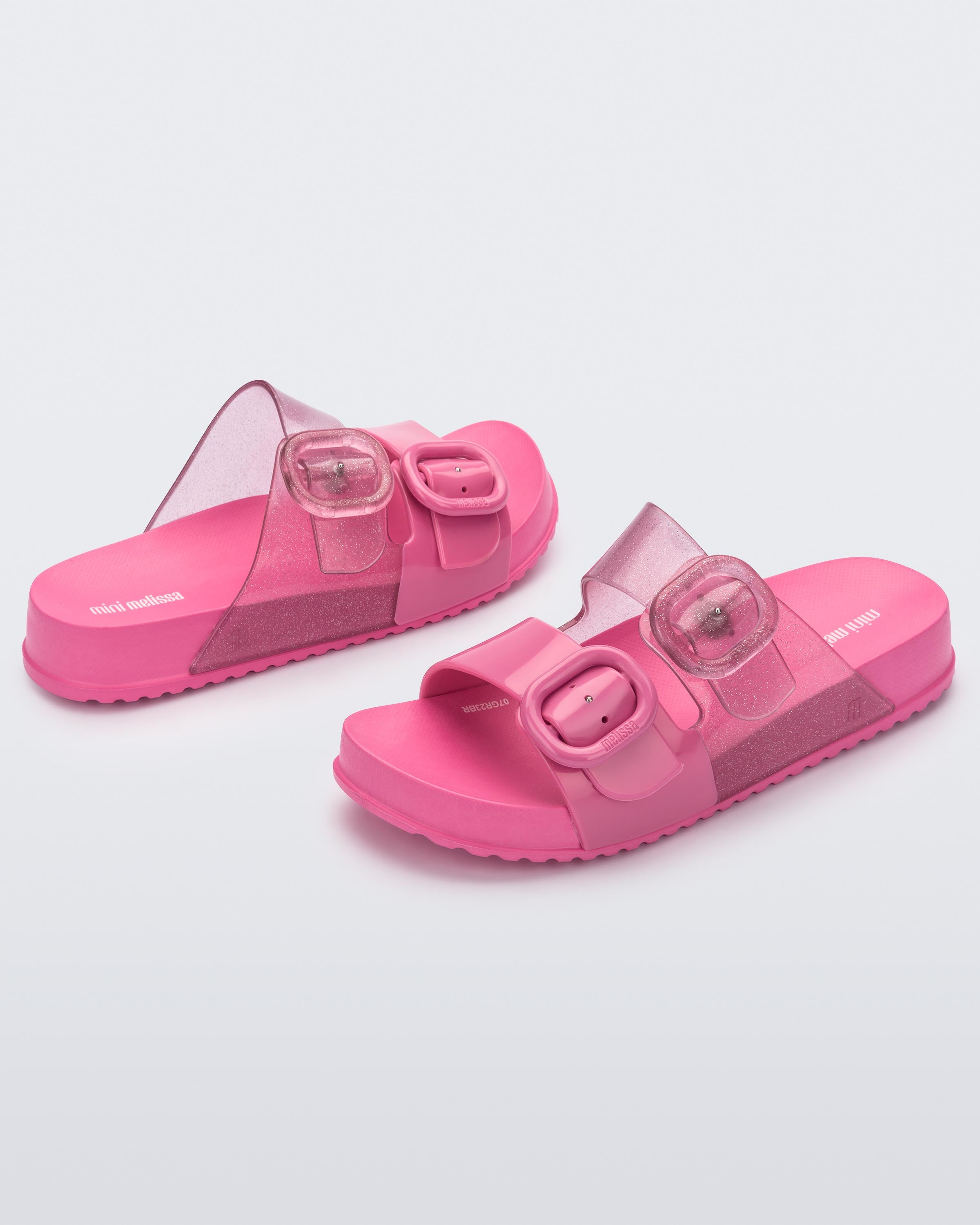 Mini Melissa Cozy Slide - Pink/Glitter