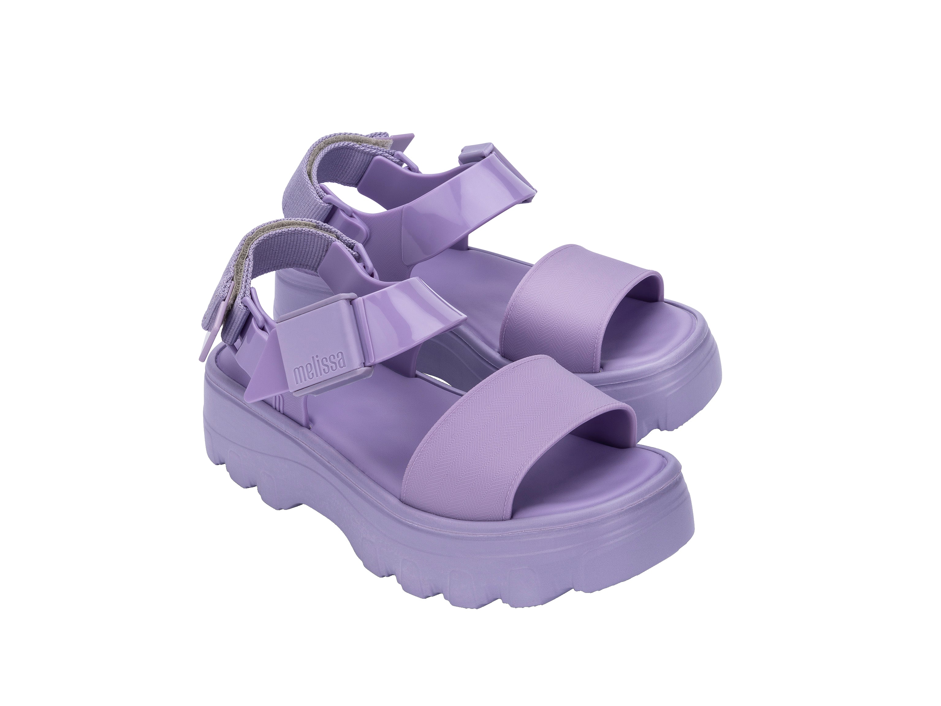 Sandale à plateforme lilas