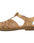 sandale dorée pailletée